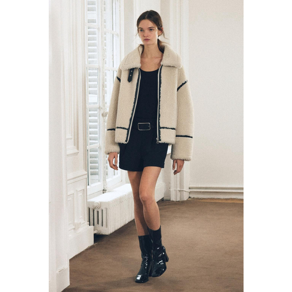 Zara Jackets & Blazers - Zara Fleece Biker Jacket Size XS Not